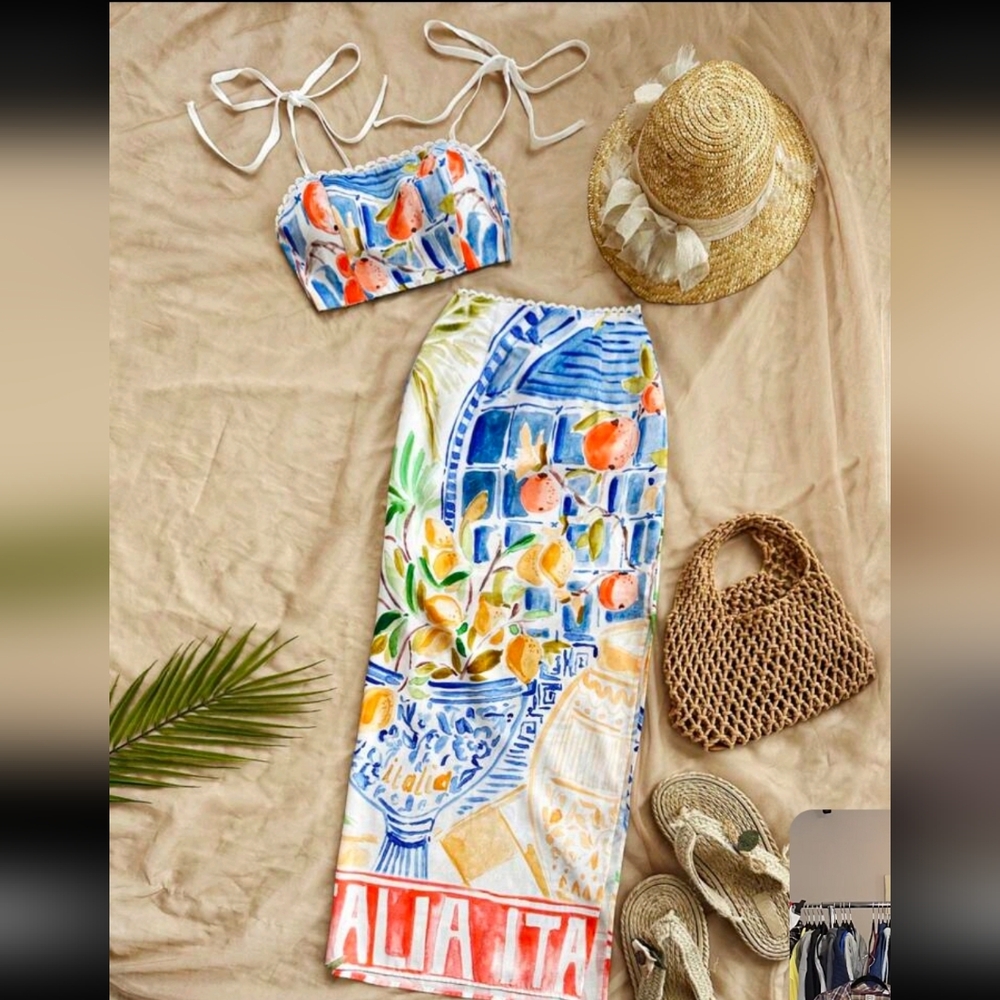 2 Piece Vacation Maxi Skirt Set